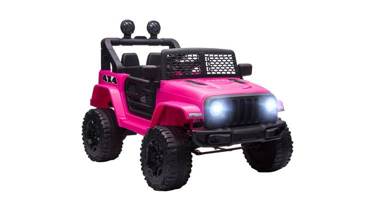 HOMCOM 12V 3 to 6 Years 2 Motor Remote Control Kids Electric Ride On Car – Pink
