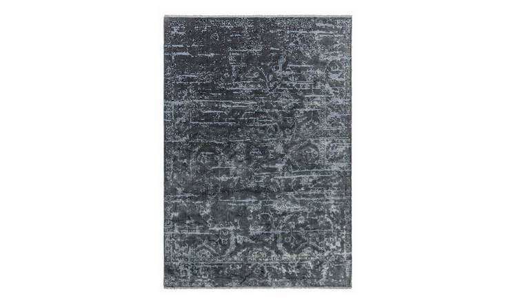 Mega Flooring Black Modern Abstract Rug - 160 x 230cm