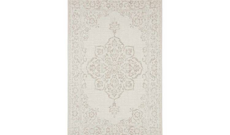 Hanse Home Cream Indoor Outdoor Tilos Vintage Oriental Rug - 80 x 150cm