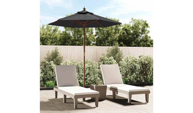 Walplus Garden Parasol - Black - 196 x 231 cm