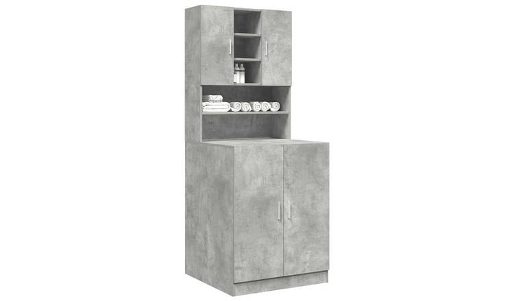 Walplus Washing Machine Cabinets - Concrete Grey - 70.5 x 71.5 x 181.5 cm