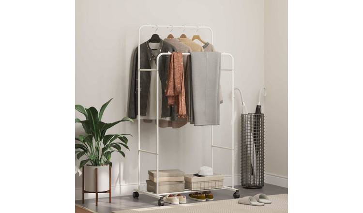 Walplus Clothes Rack Plain - White - 80 x 53 x 156 cm