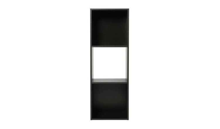 HomeGardenDirect Jane 3x1 Cube Bookcase - Black