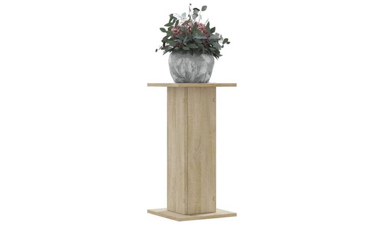 Walplus Pack of 2 Engineered Wood Plant Stand - Sonoma Oak - 30x30x60 cm
