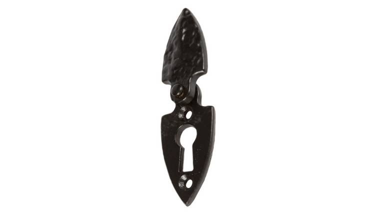 Hammer & Tongs Arrowhead Escutcheon Plate with Cover - Black