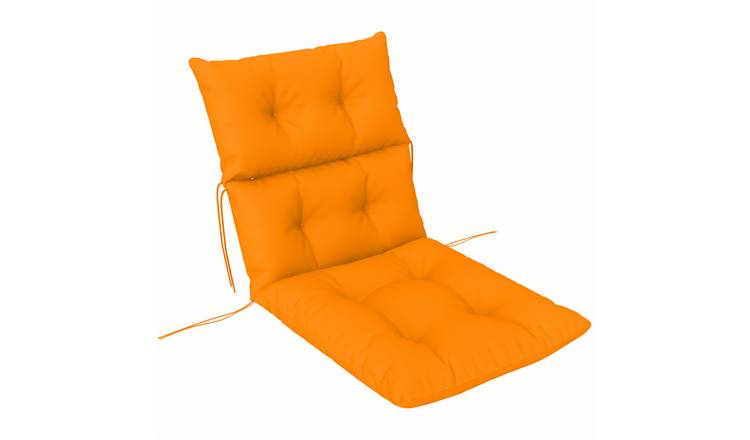 Outsunny Outdoor Chair Cushions with Backrest and Ties - Orange