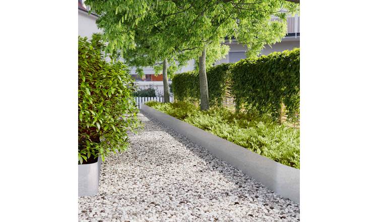 Walplus Pack of 10 Galvanised Steel Lawn Edgings - 25 x 103 cm
