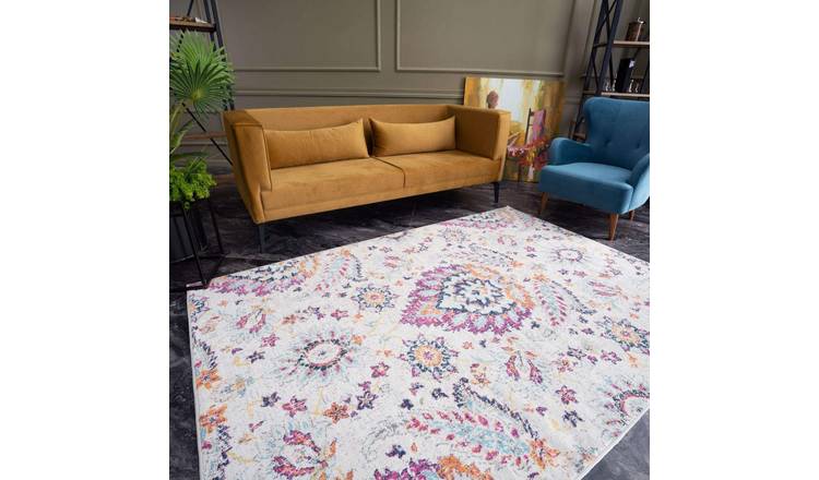The Rugs Multicoloured Marrakech Floral Rug - 80 x 150cm