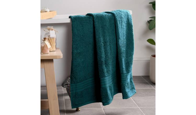 OHS Plain Pure Cotton Bath Sheet - 90 x 150cm - Dark Teal