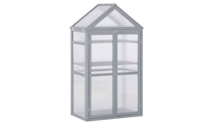 Outsunny Polycarbonate Cold Frame Greenhouse – Grey