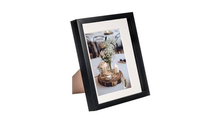 Nicola Spring 3D Box Photo Frame - 8 x 10" with Mount - Black/Ivory