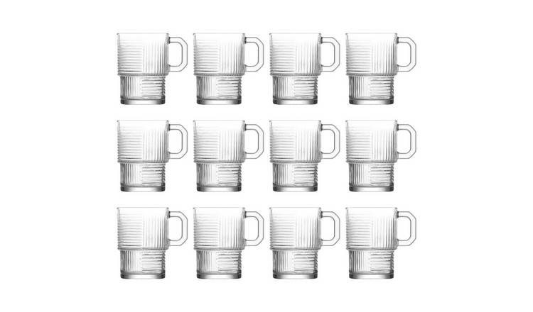 LAV Helen Stacking Glass Coffee Cups - 270ml - Pack of 12