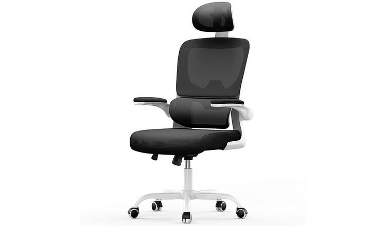 Rattantree Ergonomic Mesh Office Chair with Rocking Function - White & Black