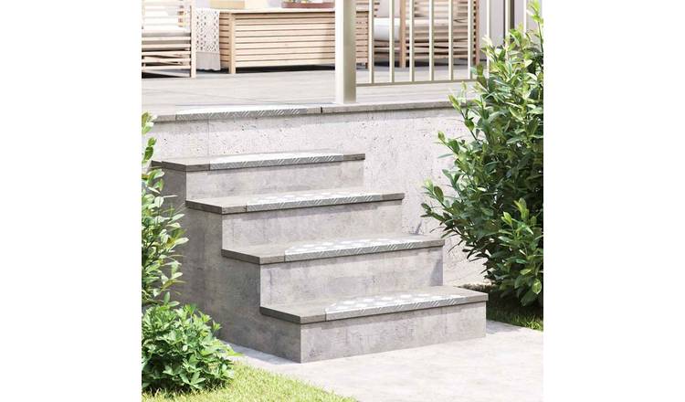 Walplus Pack of 15 Carpet Stair Treads - Silver - 60 x 18 cm