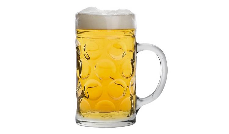 Rink Drink Giant Glass German Beer Stein - 2 Pints