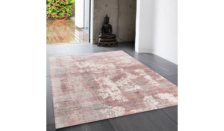 Mega Flooring Pink Handmade Abstract Rug - 120 x 170cm