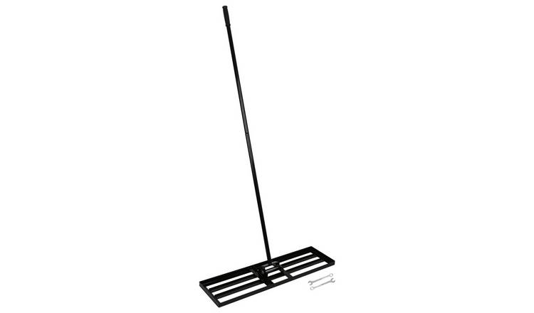 Harbour Housewares Heavy Duty Steel Lawn Levelling Rake - 92cm x 25cm