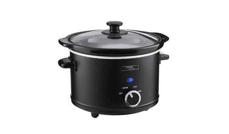Cooks Professional 2.5L Slow Cooker with 3 Heat Settings - Black
