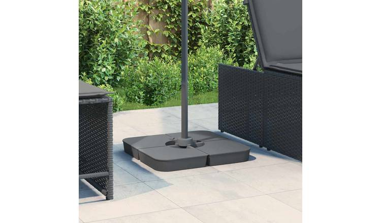 Walplus Parasol Base Set for Cross Stand - Anthracite - 100 x 100 x 11 cm