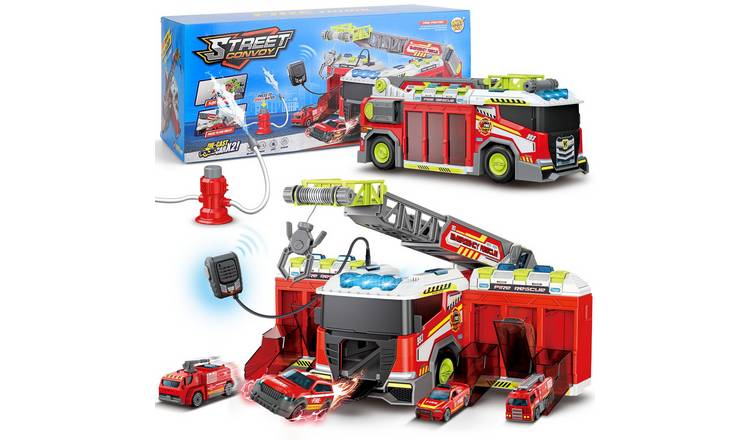 deAO Transformable Fire Truck Toy- Red