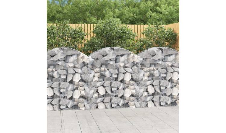 Walplus Galvanised Iron Gabion Basket - Silver 100 x 50 x 100/ - 120 cm