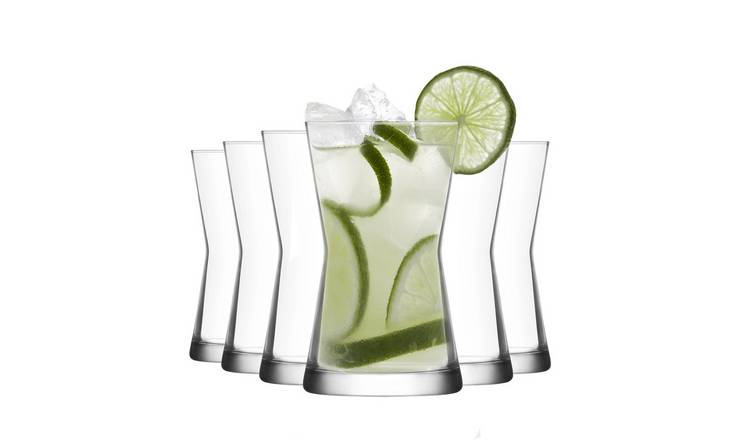 LAV Derin Highball Glasses - 350ml - Clear - Pack of 6