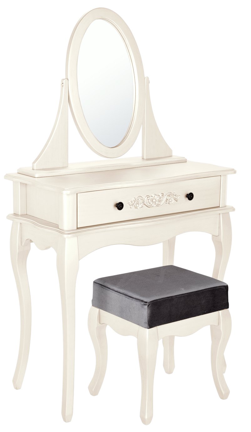 Argos Home Sophia Dressing Table, Stool & Mirror-Soft White