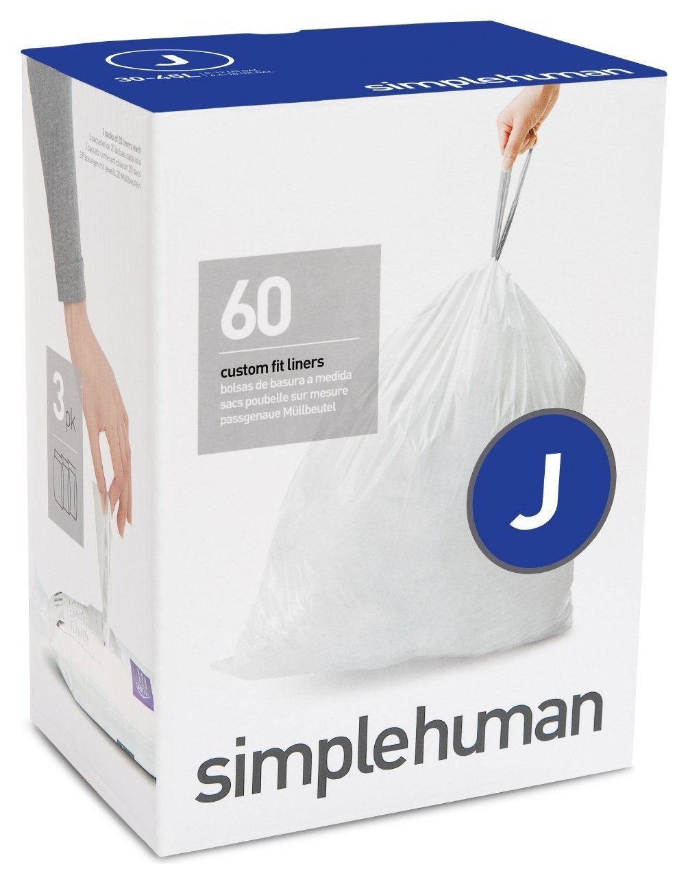 simplehuman Code J Bin Liners - Pack 60