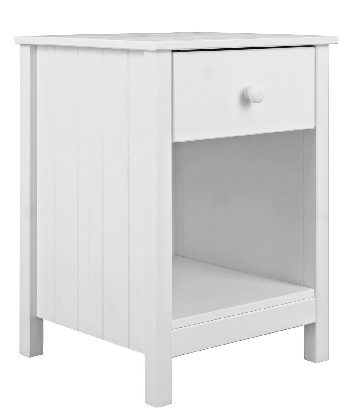 Argos Home Scandinavia White 1 Drawer Bedside Cabinet