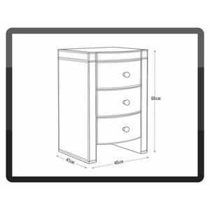 Buy Argos Home Canzano 3 Drawer Bedside Table Mirrored Bedside