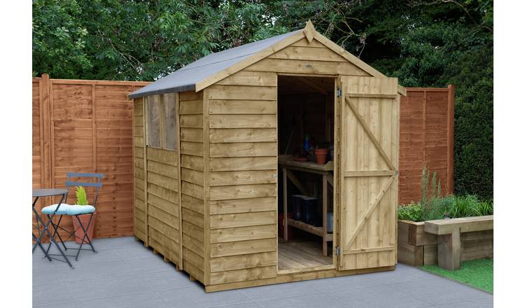 Forest Wooden 8 x 6ft Overlap Apex Shed