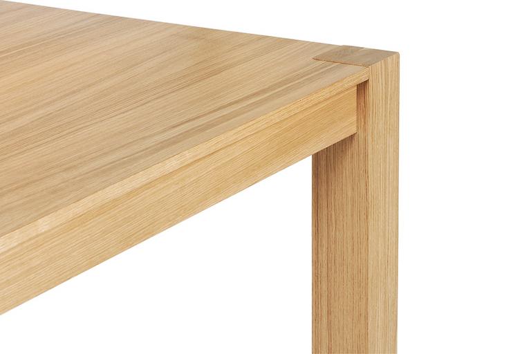 Wood veneer tables.