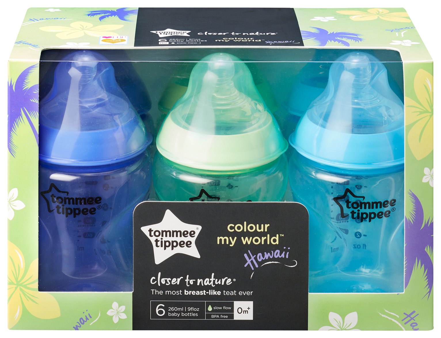 Tommee Tippee Closer to Nature Coloured Bottles 6 Pack Reviews