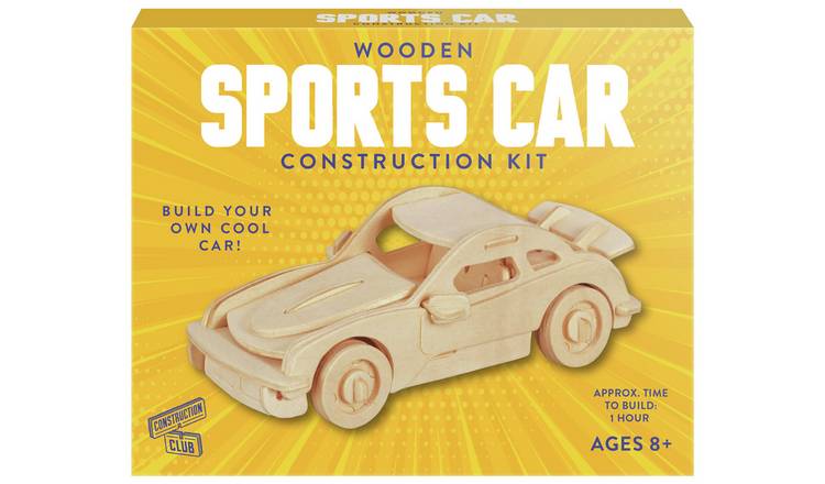 NEW Professor Puzzle Wooden Construction Build A Sports Car 3D Model Kit Puzzle 