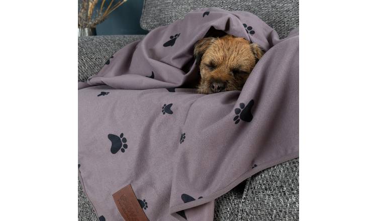 Paws For Slumber Waterproof Grey Pet Blanket-Medium