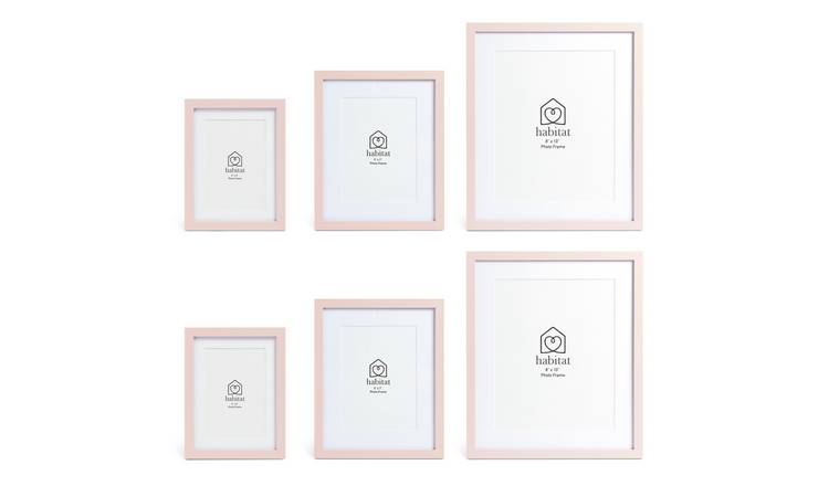 Habitat Wooden Picture Frame - Pink - Gallery Set