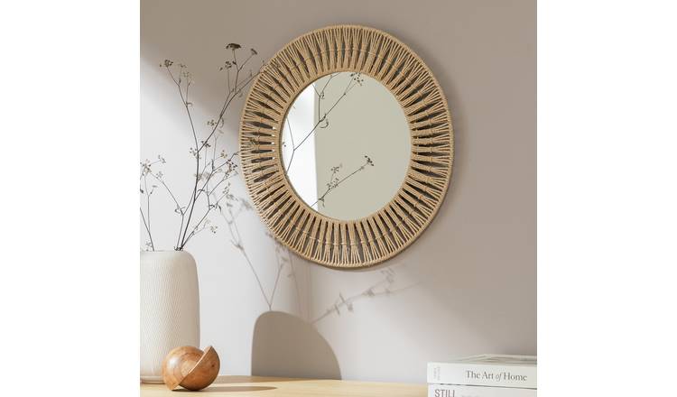 Habitat Rope Round Wall Mirror - 50x50cm