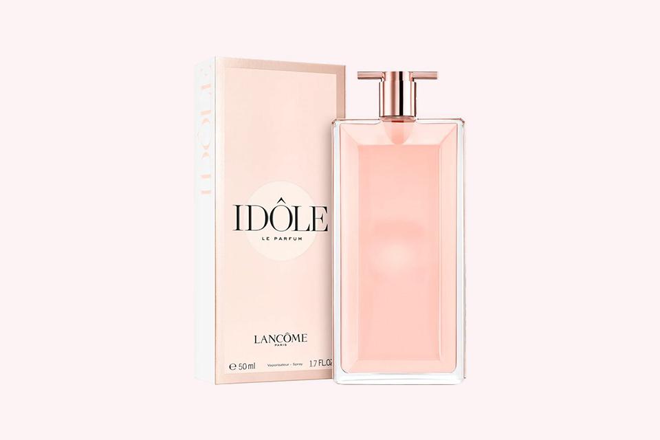 A bottle of Lancome Idole Eau De Parfum.