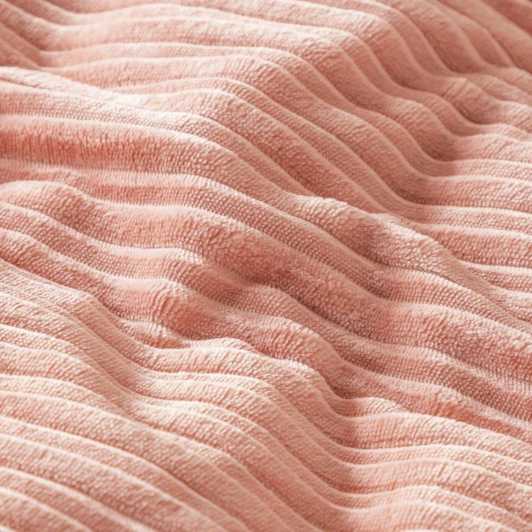 Argos Home Ribbed Fleece Pink Bedding Set - Superking 0