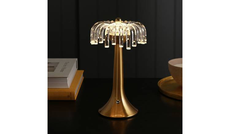 Hestia LED Rechargeable Touch Table Lamp - Brass