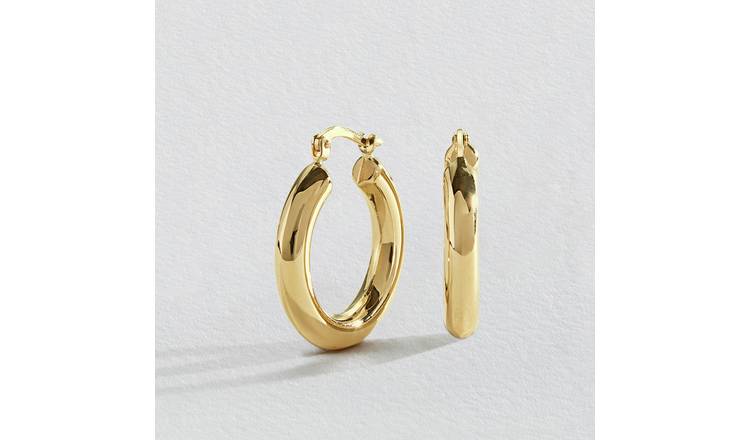 Argos white gold hot sale hoop earrings