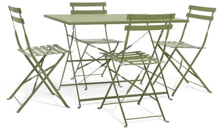 Green metal clearance patio set