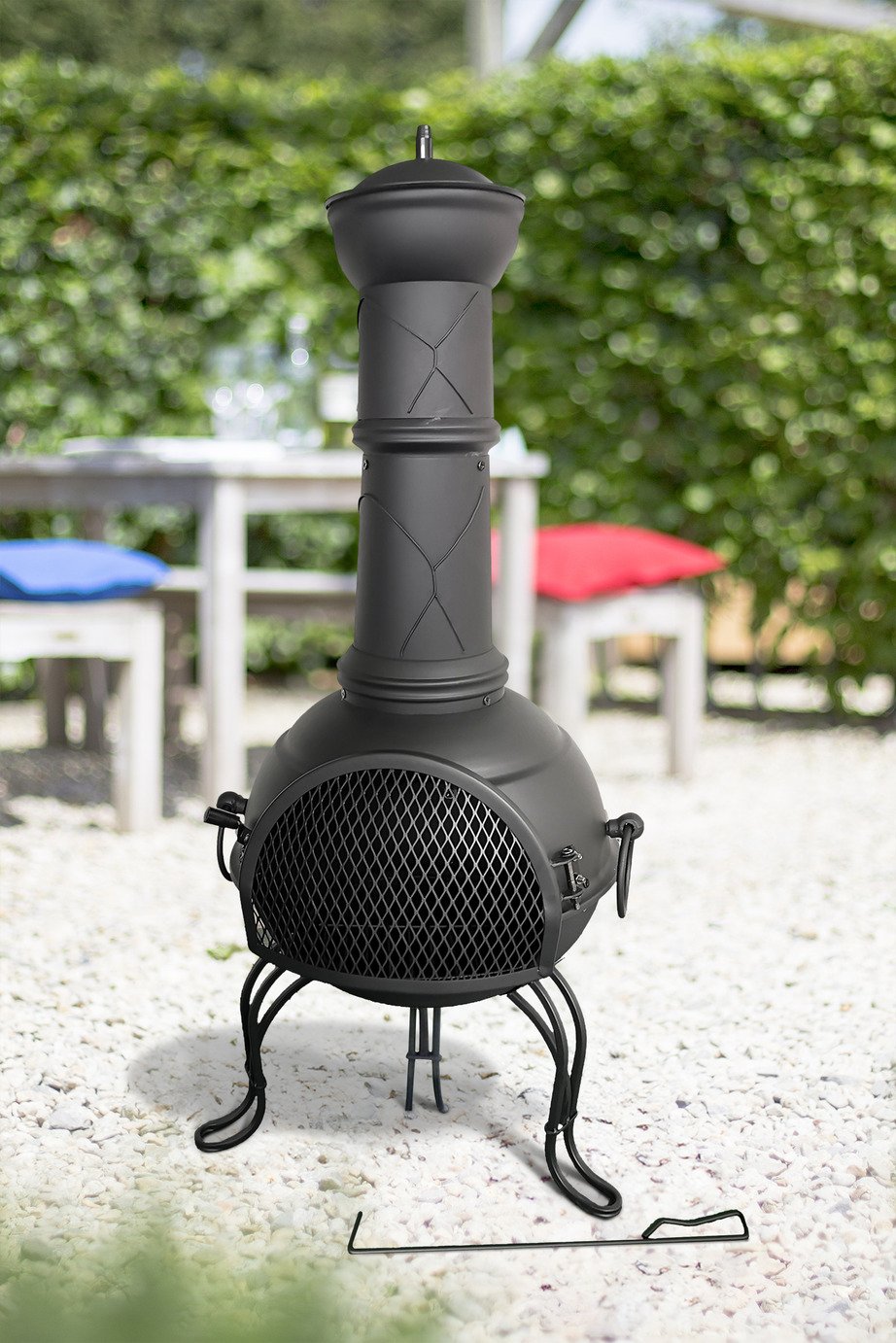 Chimiketaです。 Buy Home Large Steel Chimenea | Chimineas | Argos