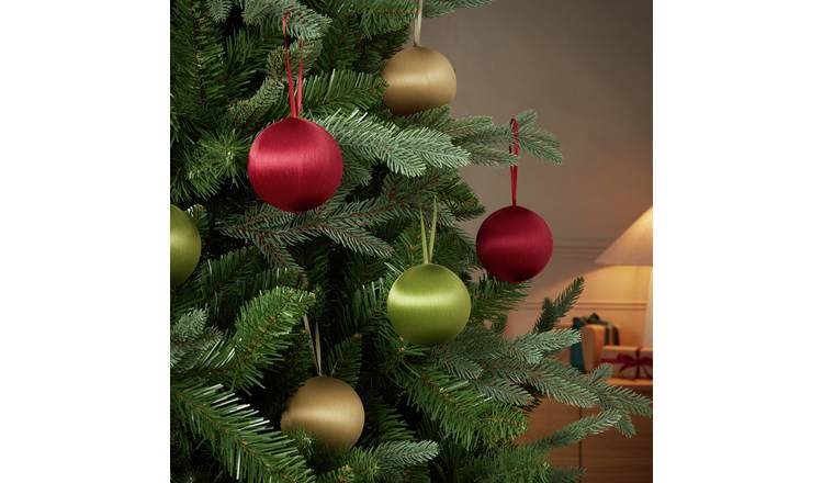 Habitat Pack Of 6 Shatterproof Christmas Baubles-Jewel Tones