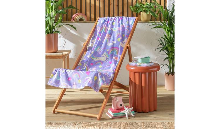 Argos Home Unicorn Print Beach Towel