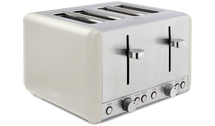 Tower T20051MSH Cavaletto 4 Slice Toaster - Latte