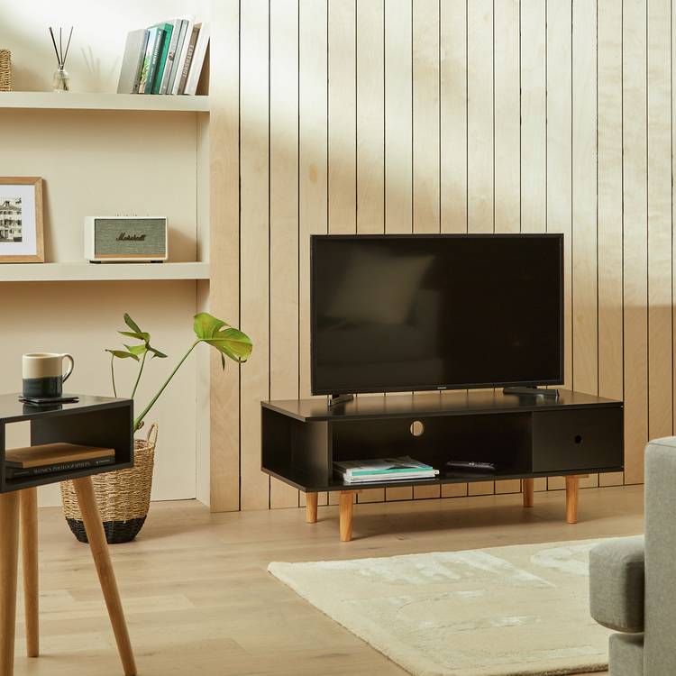 Habitat Cato 1 Drawer TV Unit - Black 0