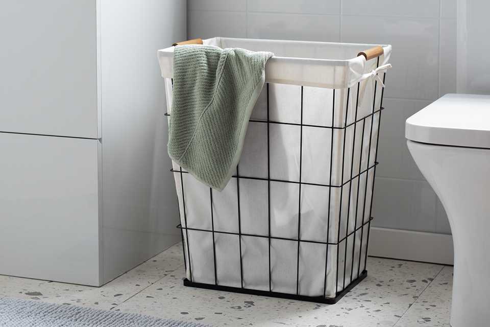Industrial laundry basket.