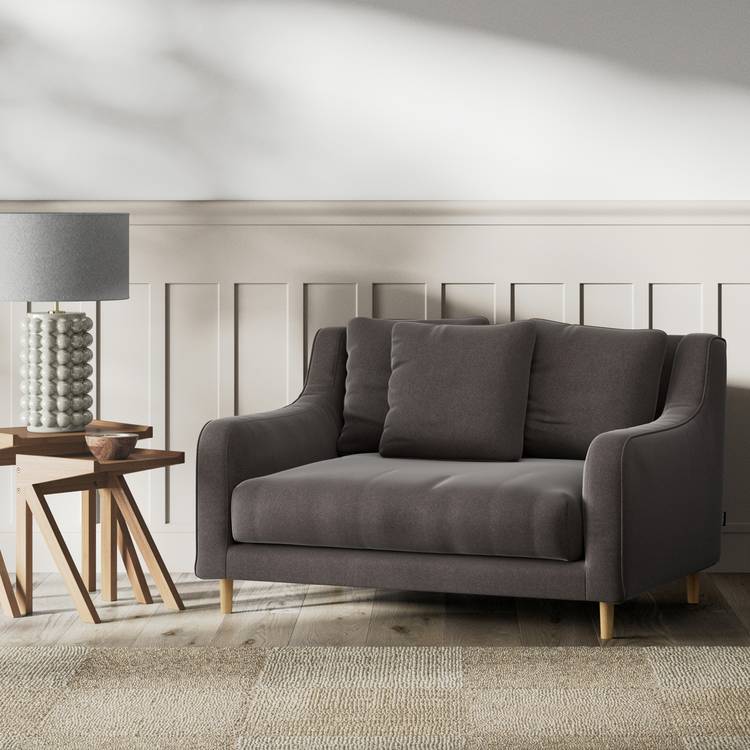 Habitat Swift Fabric Cuddle Chair - Grey - Ash Leg 0