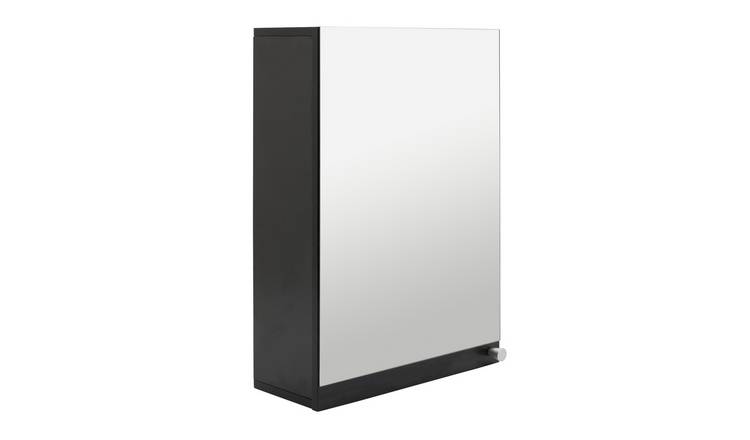 Argos Home Prime Single Mirrored Wall Cabinet - Black